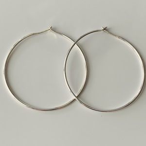Sterling Silver 45mm hoop earrings